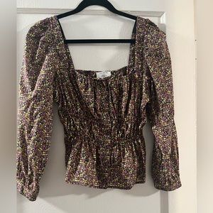 J. crew long sleeve floral top